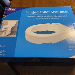“Carex” Hinged Toilet Seat Riser - New