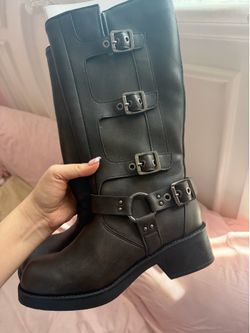 Biker style boots