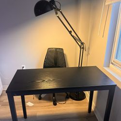 Table, Chair and lamp 