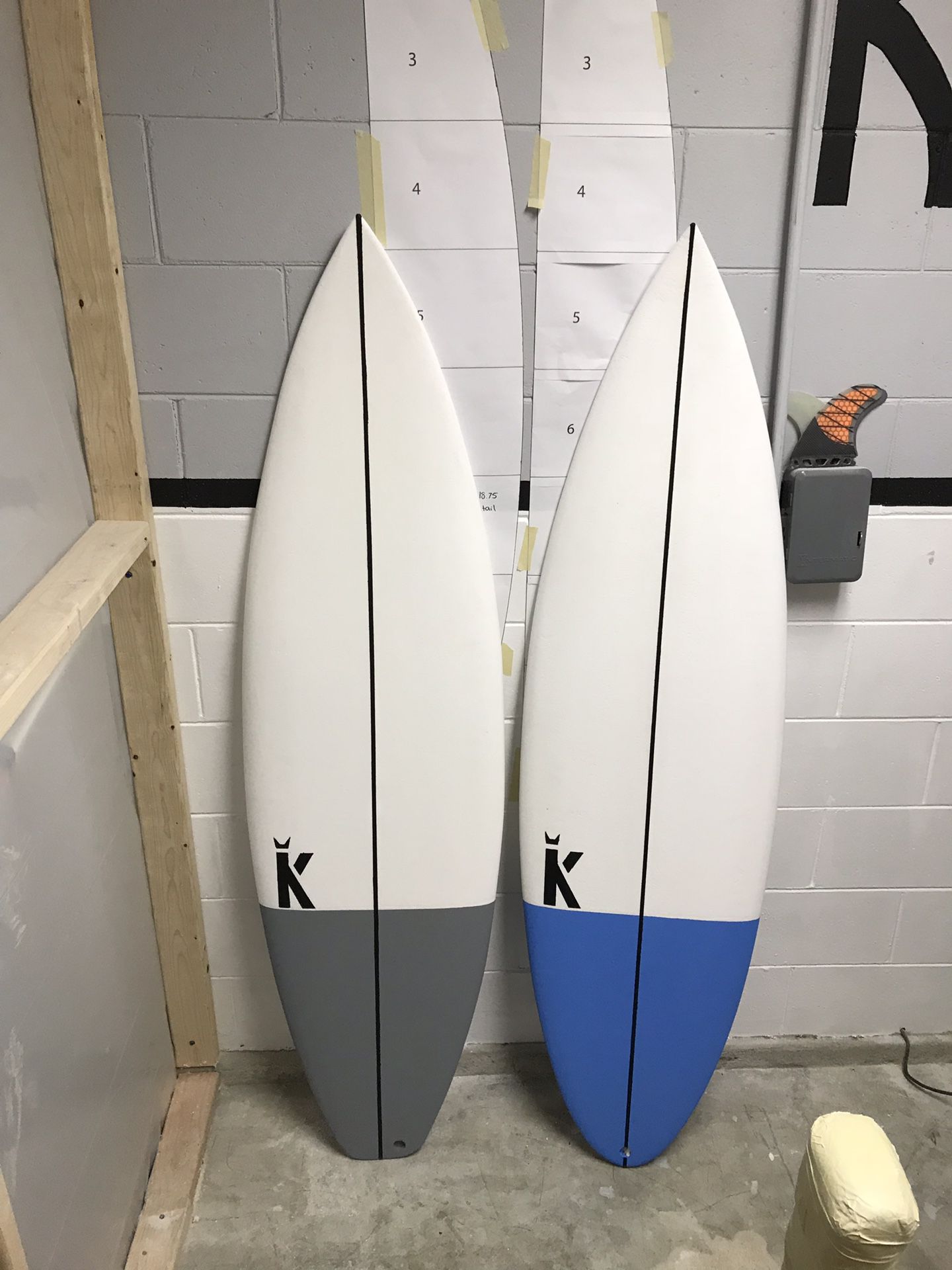 Custom shaped surfboards