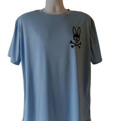 Psycho bunny men's light blue short sleeve graphic t shirt shirt XL