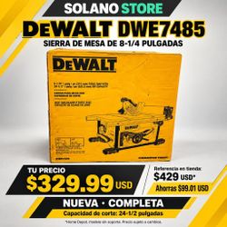 DeWalt DWE7485 8-1/4" Table Saw