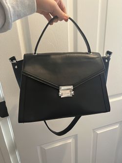 Michael Kors Large Black Leather Purse bag satchel 