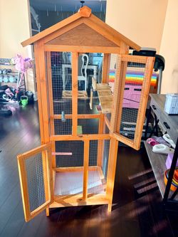 Birdcage, includes attachments and dishes