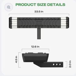 🥨AUSUM MOTOR Universal Hitch Step For 2" Receiver Rear Bumper Guard Protector Trailer Towing 33.5" Wide, Max Load 300lbs