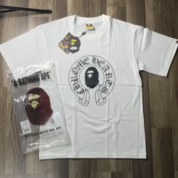 White Chrome Hearts Bape Tee