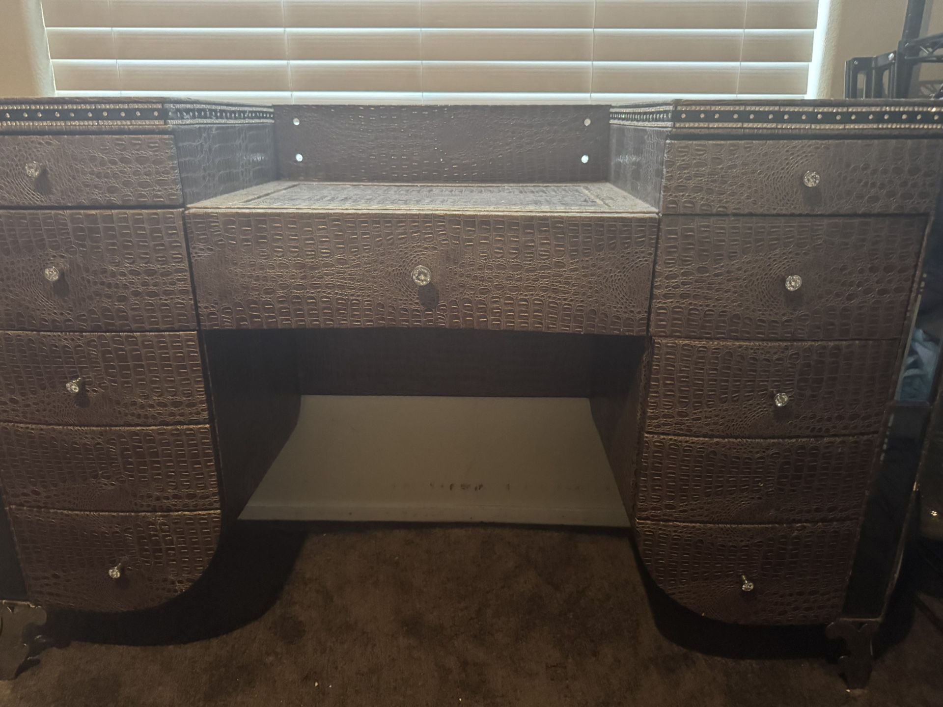 Alligator skin vanity desk