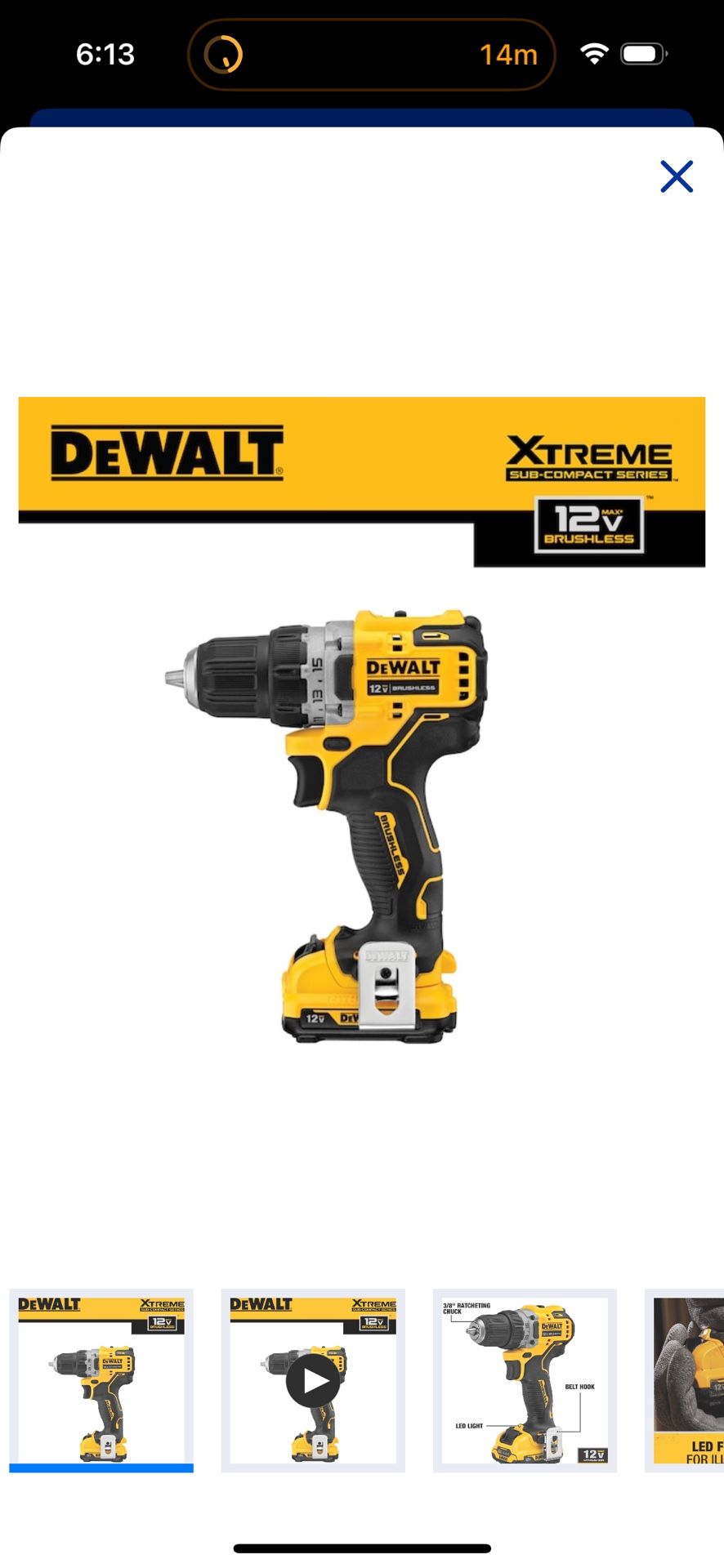 New DeWalt 12V Xtreme Drill/Driver