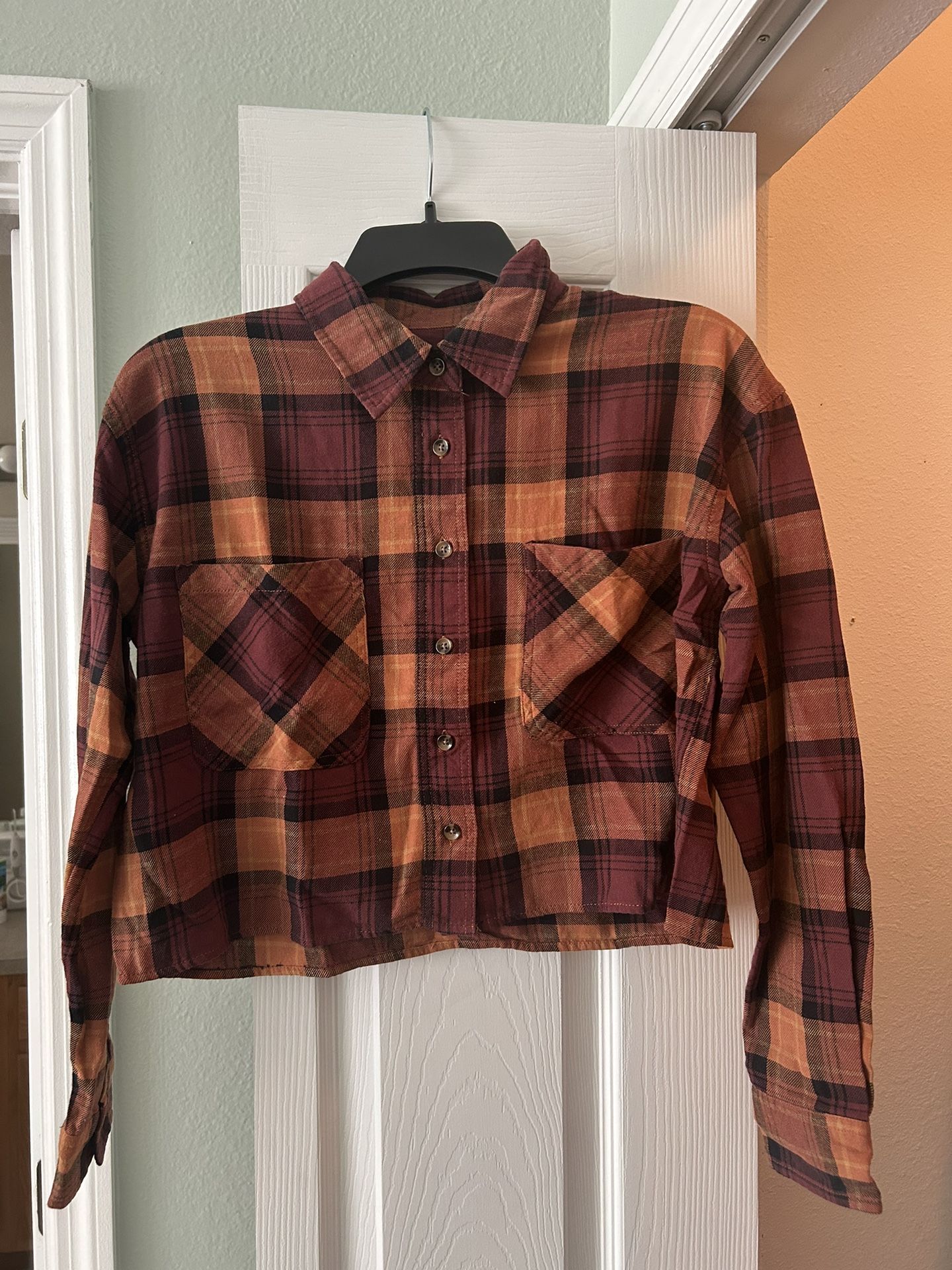 Final**REDUCED**Brand New Plaid Crop top Shirt*