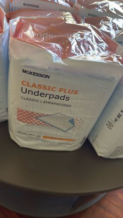 14 packs of Mckesson Classic Plus Underpads 23 x 36 in. 10 per pack. #medical #incontinence