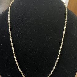 10k Rope Necklace - Gold