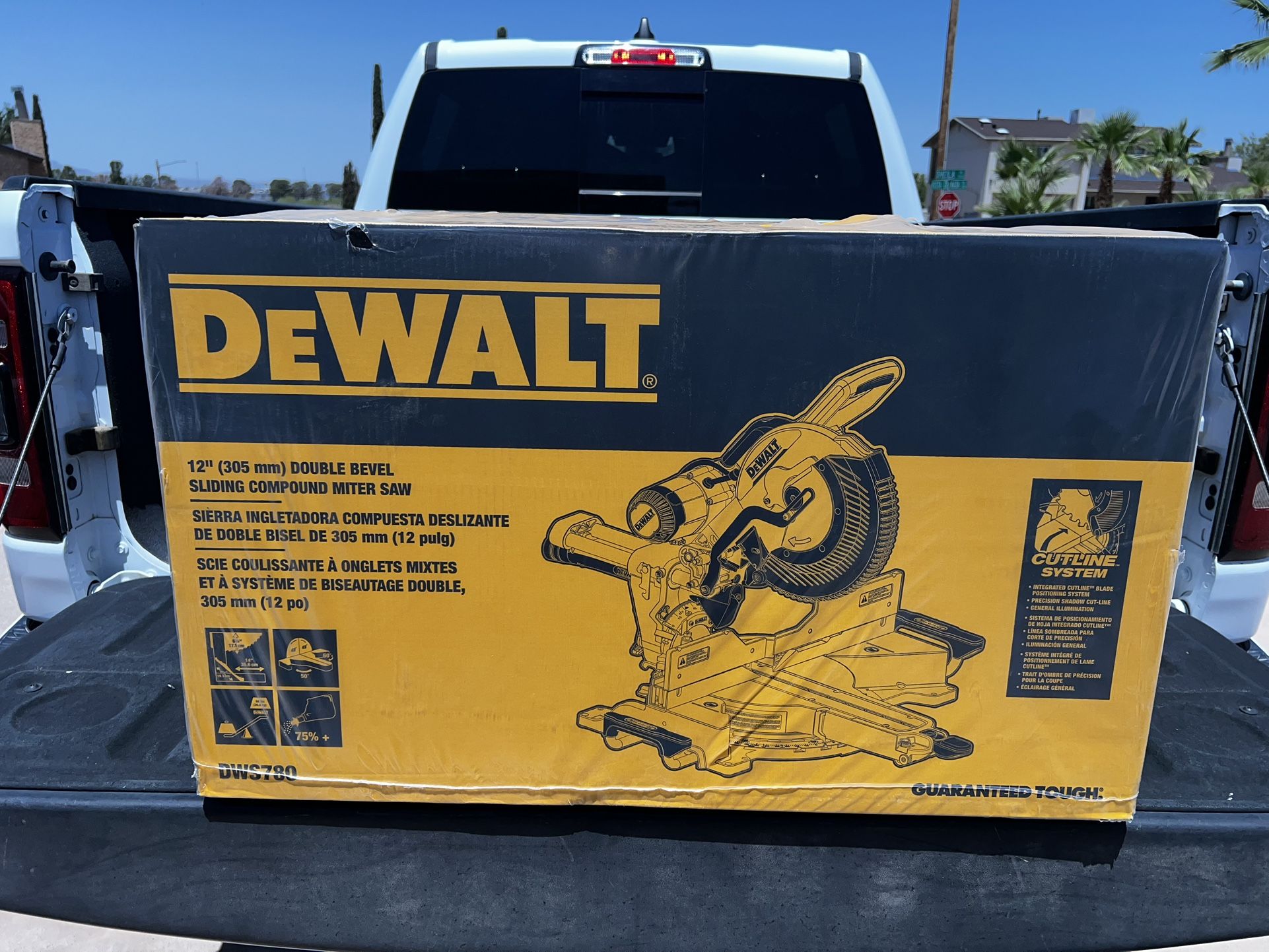 NEW NEVER OPENED STILL SEALED IN BOX. DEWALT 1/2” Sliding Miter Saw Double Bevel