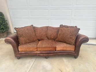 Faux Leather Sofa