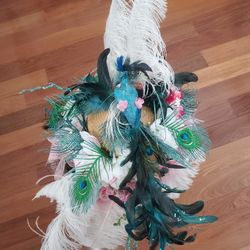 ~~Kentucky Derby Hat ~~ Peacock & Feathers, Won Awards!