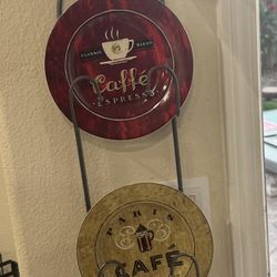 Plate Wall Holder Coffee Themed