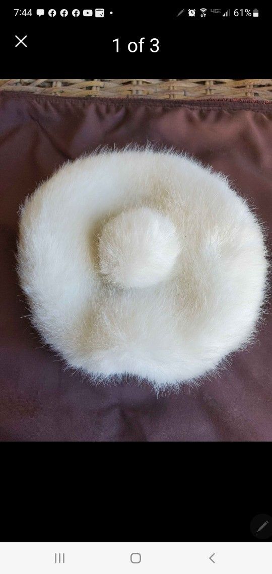 American Girl Dolls White Pom Pom Hat