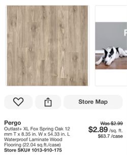 Pergo Outlast+ XL Fox Spring Oak Laminate Flooring.