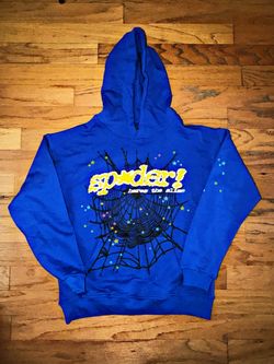 Sp5der “Here’s The Slime” Hoodie TC Blue Medium