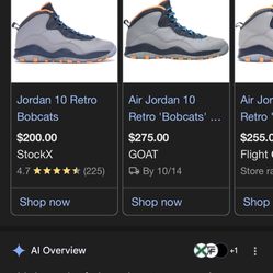 Jordan 10 Retro Bobcats will do offers 