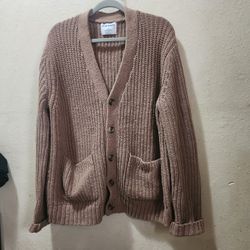 Men's Old Navy Chunky Knit Button Cardigan Sweater With Pockets V-neck Size Medium Very Good Condition