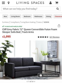 Living Spaces Sofa Sleeper - QUEEN SIZE