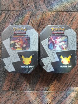 Pokemon 25th Anniversary Celebrations Tin Set: Lance's Charizard & Dark Sylveon
