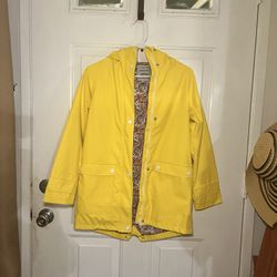 Solocote Kids Jacket Hooded Lined Rubber Raincoats Waterproof Windproof Sz 11/12