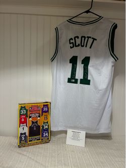 Charlie Scott Autographed Boston Celtics Jersey #11 Hall of Fame Inscription Ca…