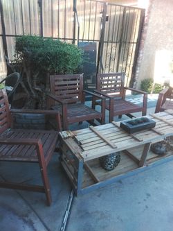Wooden Patio Set