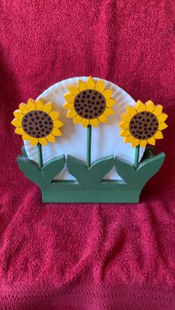 Paper plate holder - Sunflowers