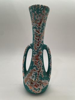 Teal And Gold Vase