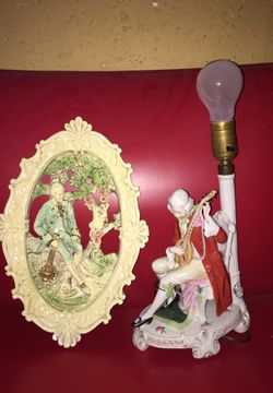 Vintage lamp and picture