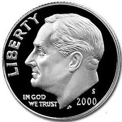 2000 Silver Proof Roosevelt Dime
