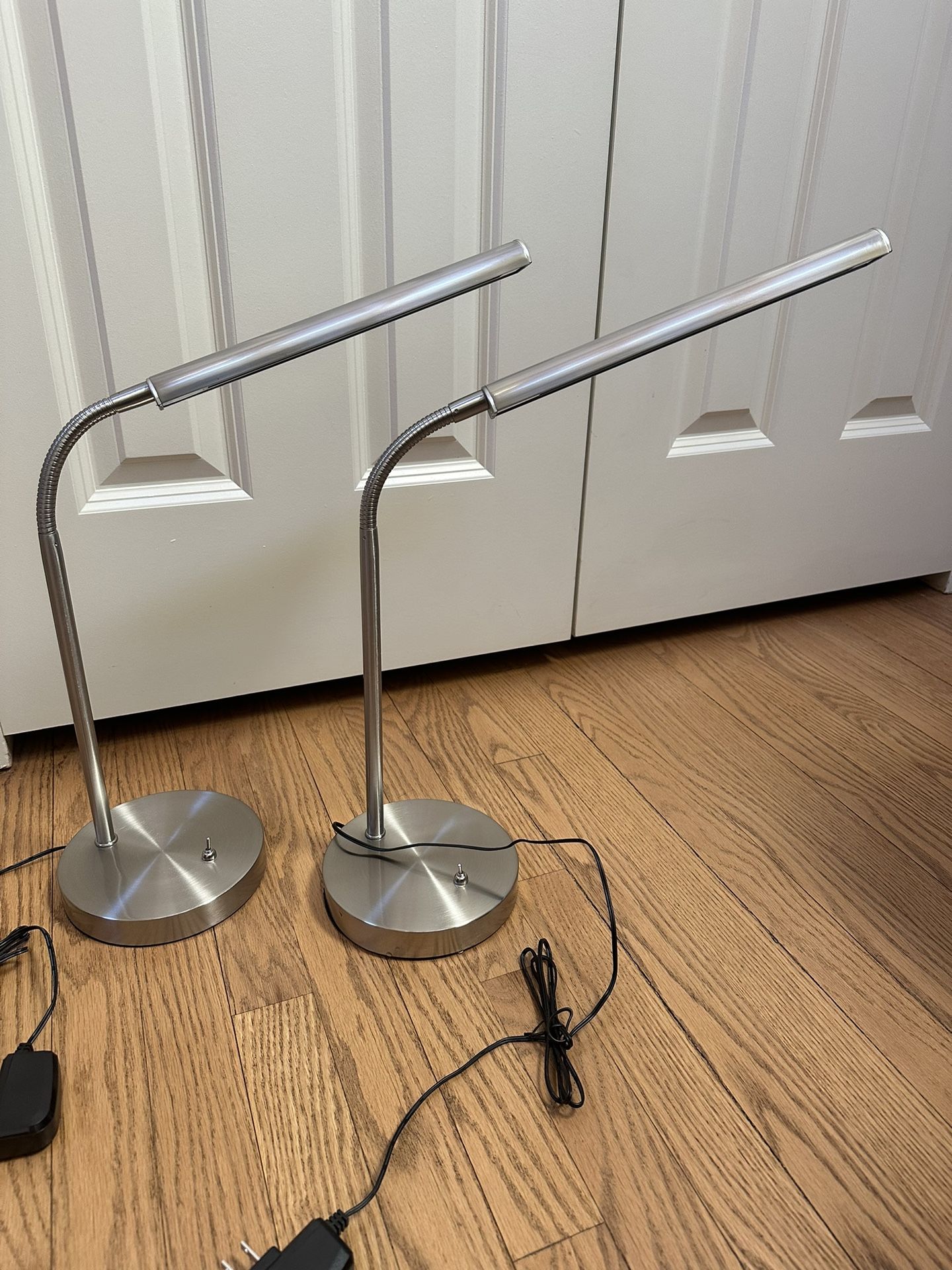 Pair Of Adjustable Desk Of End Table LED Lamps