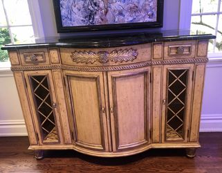 Century furniture marble top credenza
