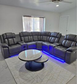 Power recliner sectional sofa