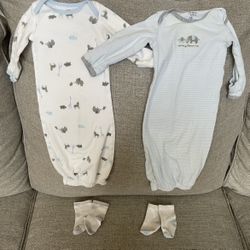 Baby Boy 0-3 Months Clothing And Blanket Lot