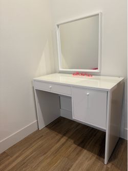 IKEA Makeup Vanity Table + Mirror Set