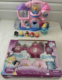 Fisher Price Little People Play Set Disney Princess Tea Set Finger Puppets