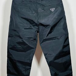 PRADA RE-NYLON TRIANGLE PLAQUE BLACK TROUSERS !!!