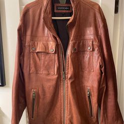 Andrew Marc Mens Leather Jacket 