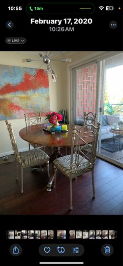 Beautiful Burl wood oval dining table