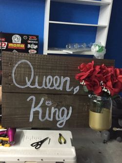 Wall decor. Sign can be made to say anything you wish.