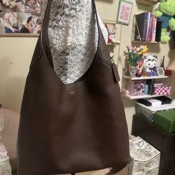 Brown leather Coach “Brooklyn” purse