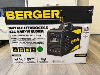 BERGER 3-in-1, 135 Amp Multiprocess Welder with 120V Input