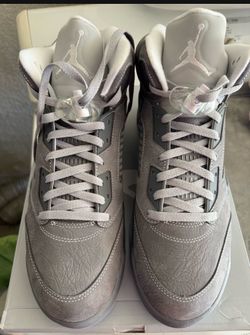 Jordan 5s gray wolf size 13