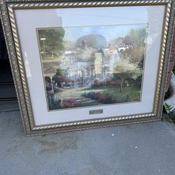 Thomas Kinkade Print With Certificate Of Authentic Authenticity 