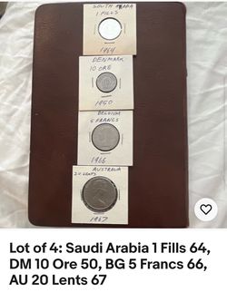 Lot of 4 World Coins 1964ā1967