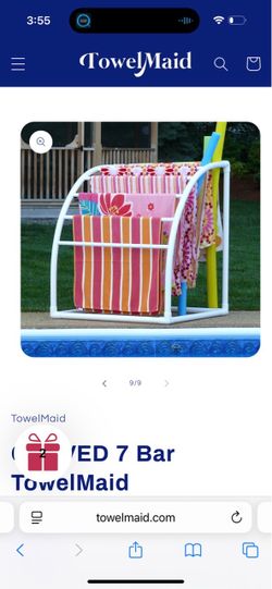 TowelMaid Curved 7 Bar Outdoor Towel Rack
