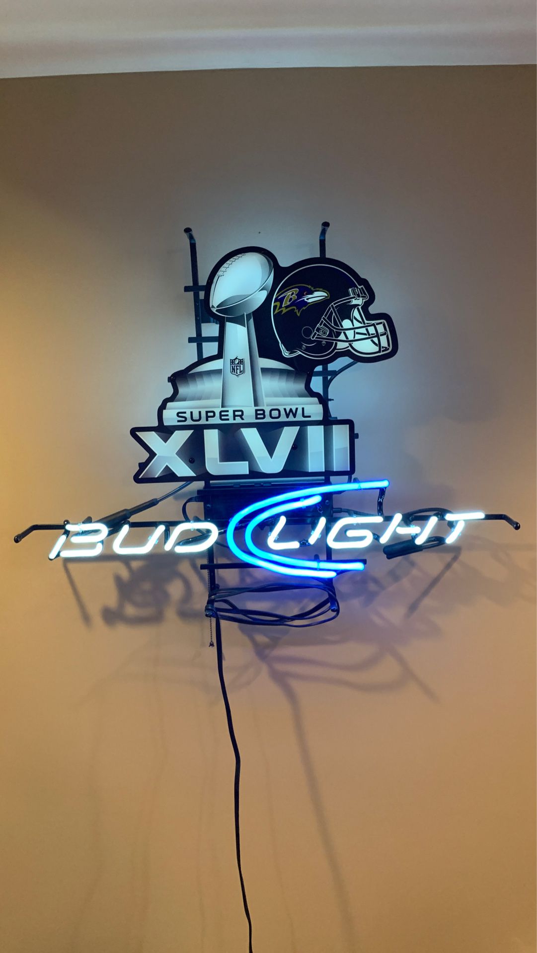 Bud Light Ravens Neon- Super Bowl